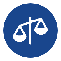 personal injury legal scales icon